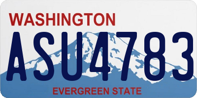 WA license plate ASU4783