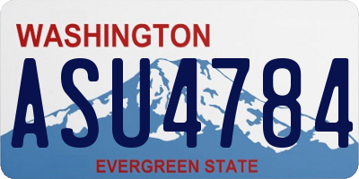 WA license plate ASU4784
