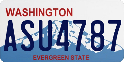 WA license plate ASU4787
