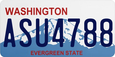 WA license plate ASU4788
