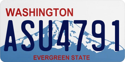 WA license plate ASU4791