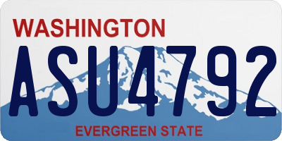 WA license plate ASU4792