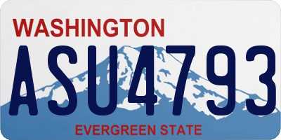 WA license plate ASU4793
