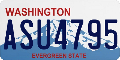 WA license plate ASU4795