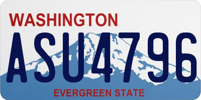 WA license plate ASU4796