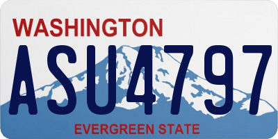 WA license plate ASU4797