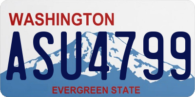WA license plate ASU4799