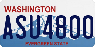 WA license plate ASU4800