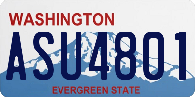 WA license plate ASU4801
