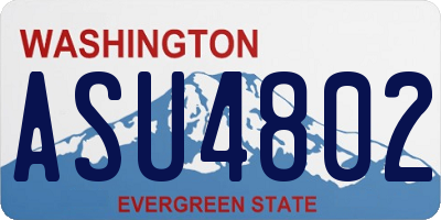 WA license plate ASU4802