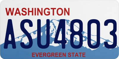 WA license plate ASU4803