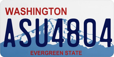 WA license plate ASU4804