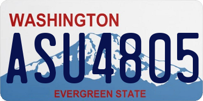 WA license plate ASU4805