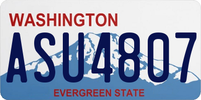 WA license plate ASU4807