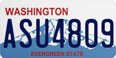WA license plate ASU4809
