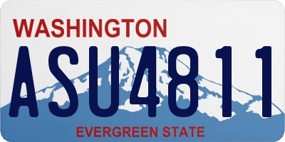 WA license plate ASU4811