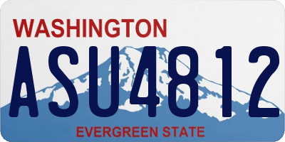 WA license plate ASU4812