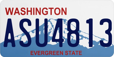WA license plate ASU4813