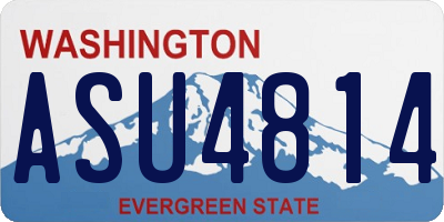 WA license plate ASU4814
