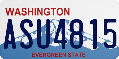 WA license plate ASU4815