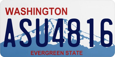 WA license plate ASU4816