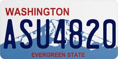 WA license plate ASU4820