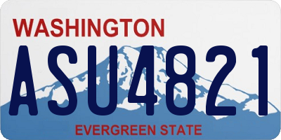 WA license plate ASU4821