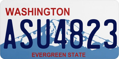 WA license plate ASU4823