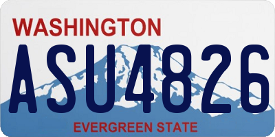 WA license plate ASU4826