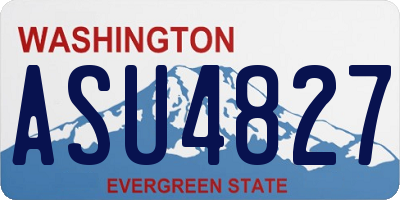 WA license plate ASU4827