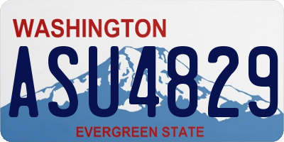 WA license plate ASU4829