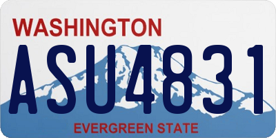 WA license plate ASU4831