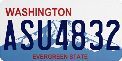 WA license plate ASU4832