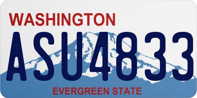 WA license plate ASU4833