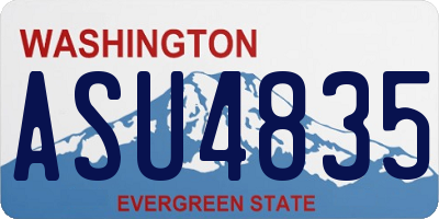 WA license plate ASU4835