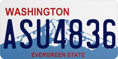 WA license plate ASU4836