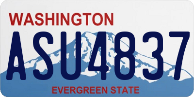 WA license plate ASU4837