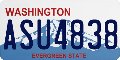 WA license plate ASU4838