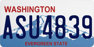 WA license plate ASU4839
