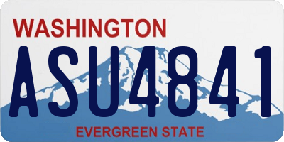 WA license plate ASU4841