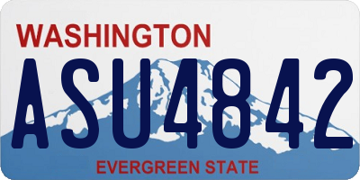 WA license plate ASU4842