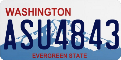 WA license plate ASU4843