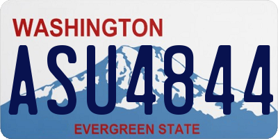 WA license plate ASU4844