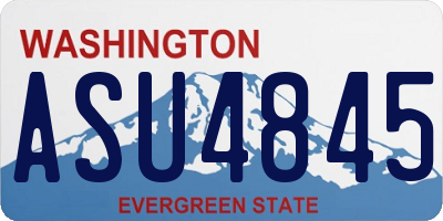 WA license plate ASU4845