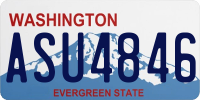 WA license plate ASU4846