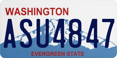 WA license plate ASU4847