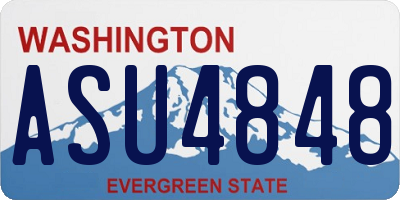 WA license plate ASU4848