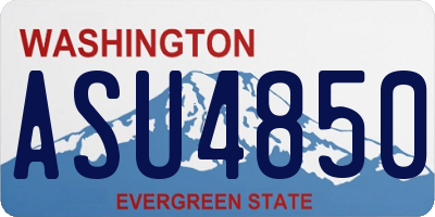 WA license plate ASU4850