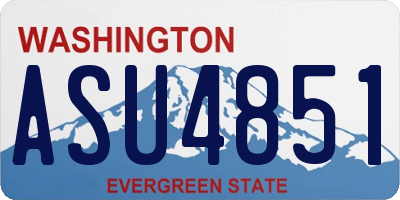 WA license plate ASU4851