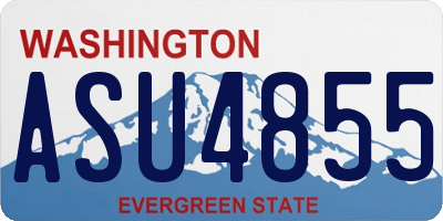 WA license plate ASU4855